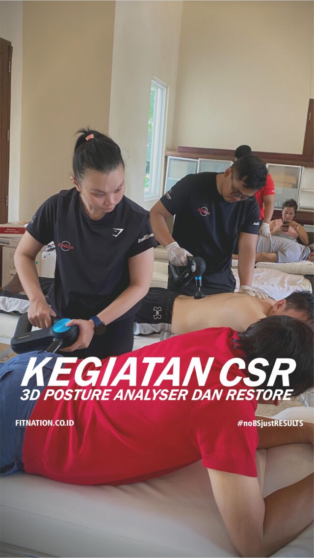 FitNation melakukan analysis posture 3D dengan Moti 3D Posture Analyzer, dan melakukan Restore (by FitNation) menggunakan Hyperblade, Theragun, Blackroll dan Compex

#gymsemarang
#megagymsemarang
#csr
#fitnesssemarang
#noBSjustRESULTS